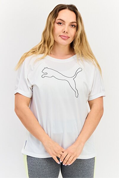 Puma Women Regular Fit Short Sleeve Training T-Shirts, White