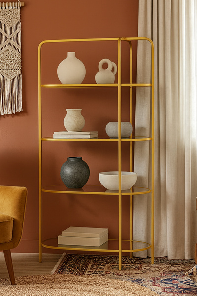 DEKOPRATİK Likya Kitaplık Şeffaf Temperli Kırılmaz Camlı