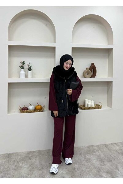 lurex moda Angora Fur Vest