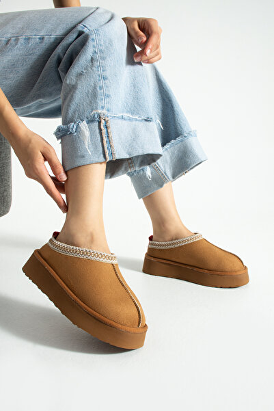 NUVE SHOES Kadın İçi Kürklü Ultra Mini Kışlık Taban Bot