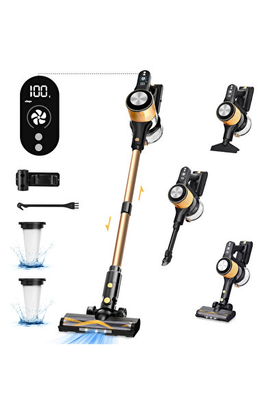 SINCHER 25KPa Cordless Vacuum Cleaner, 3 Power Modes & LED Display, 45Mins Runtime Battery