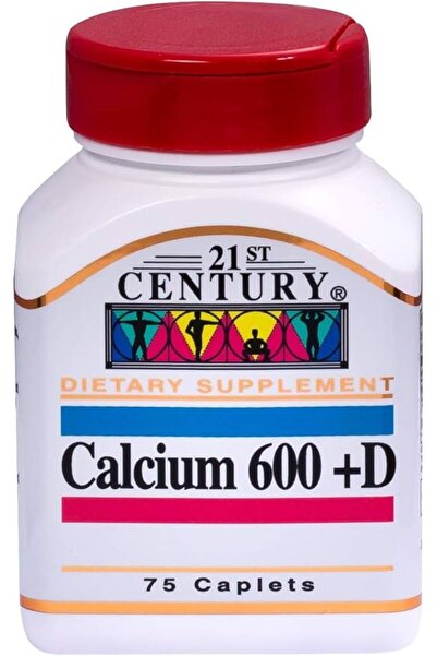 21st Century CALCIUM 600 + D CAPLETS 75'S