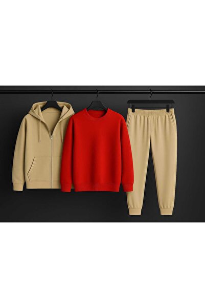 BRLKN Hooded Jacket-Sweatpants-Sweatshirt 3-Piece Set