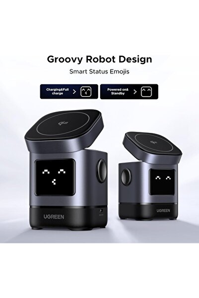 Generic UGREEN 15W Uno Wireless Charger Qi2 MagSafe 2-in-1 Foldable Magnetic Phone Stand