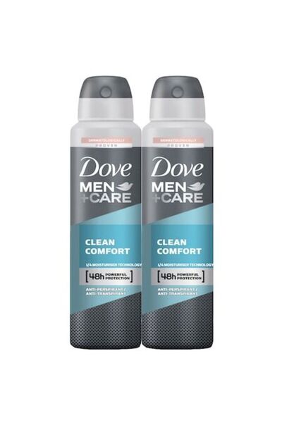 Dove Men +Care Clean Comfort Deodorant Spray, 2 x 150 ml