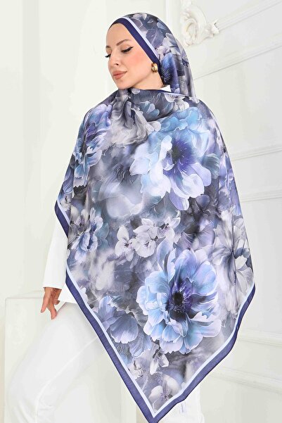 TOFİSA Σειρά Floral Whisper Βαμβακερό Σάλι Μωβ - 27853-MOR