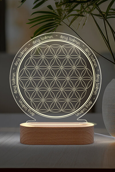 Karma Light Markt Yaşam Çiçeği Figürlü Kişiye Özel Ledli Gece Lambası