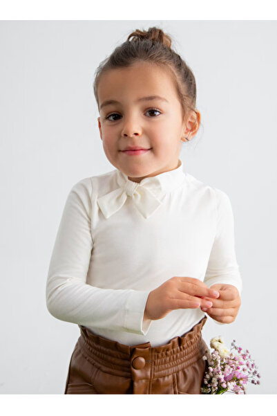 Abel & Lula Abel Lula Girls' Half Turtleneck Bow Sweatshirt