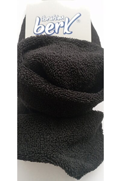 İbrahim Berk 6 Çif Erkek Kadın Havlu Patik Çorap Siyah Bilek Boy Unisex Kısa Patik Çorap