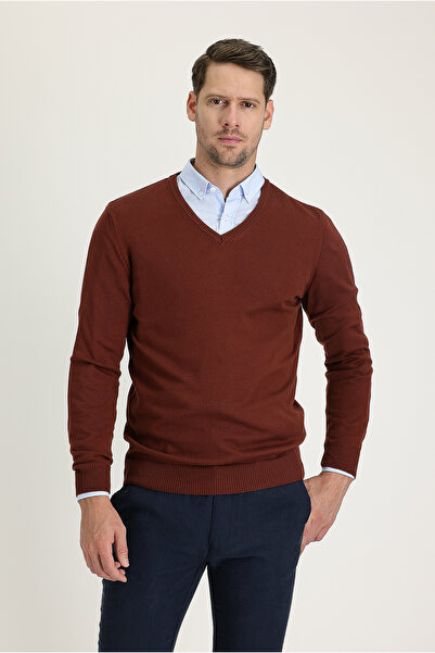 Kiğılı V-Neck Regular Fit Knitwear Sweater