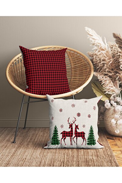 Lenjerii Deosebite Christmas decorative cotton pillowcase, 45x45cm, Santa