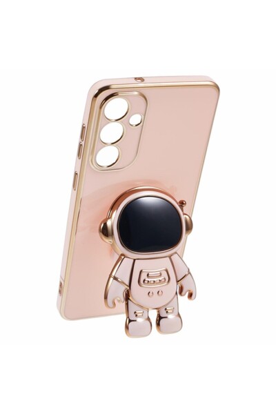 Flippy 2-in-1 TPU Phone Case with Astronaut Stand for Samsung Galaxy S24 Plus - Pink