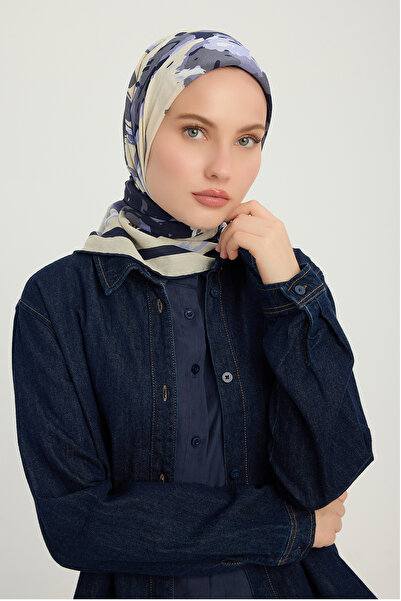 ipekistanbul Vierra Patterned Scarf - Özgür Brushes - Purple