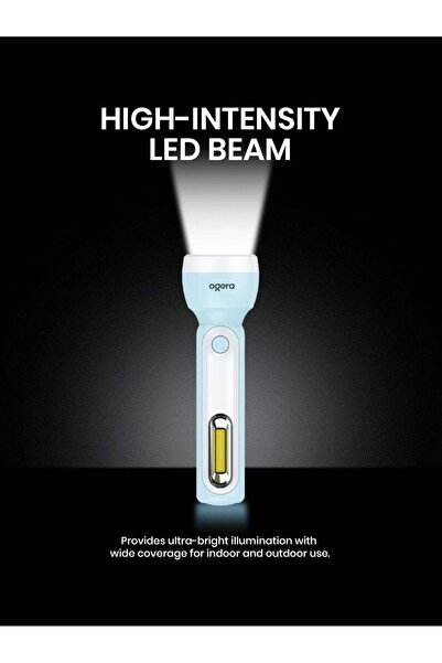 Ogera مصباح يدوي LED ببطارية ليثيوم - مصباح يدوي قابل لإعادة الشحن فائق السطوع