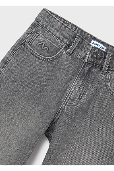 MAYORAL Girl's Gray Wide Leg Jeans 7574