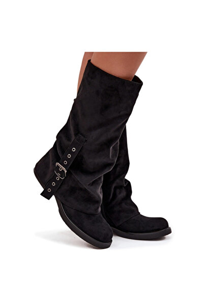 BOTO Cizme Femei Cu Picior Cu Franjuri Și Cataramă Negru Ophelis 36