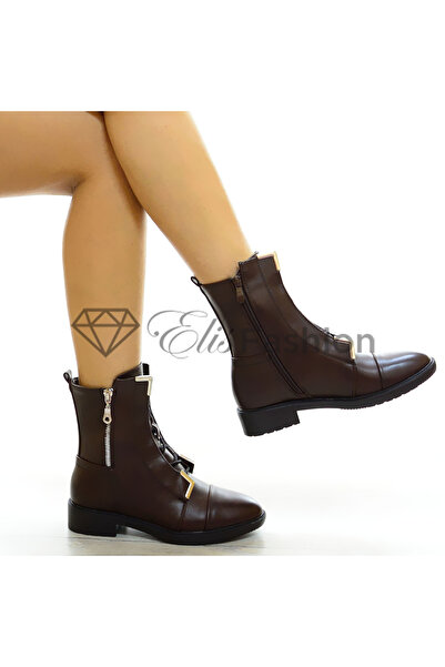 Elis Fashion Ghete dama maro cu talpa joasa si fermoare #5554