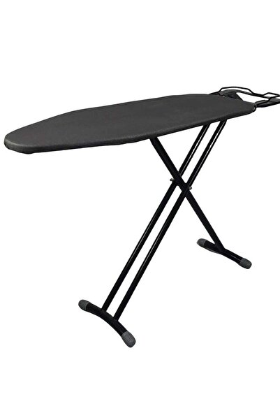 AGD Ironing table with heat-resistant cover and adjustable height, for home and laundry room - Black