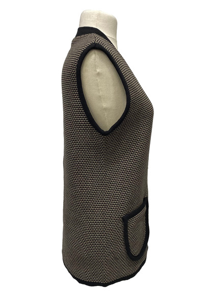 Giyinen Mağazaları Selver Front Buttoned Double Pocket Winter Wool Knitted Mother Vest