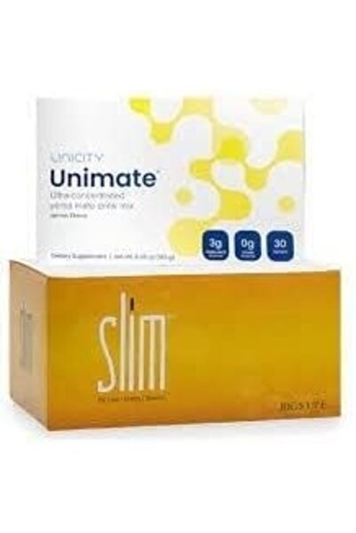 UNICITY Unimate Booster (Mate Drink - Lemon, 60 Sachets) - 2 Pack