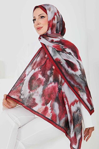 TOFİSA Natural Harmony Bambu Crash Șal Burgundy - 27914-BORDO