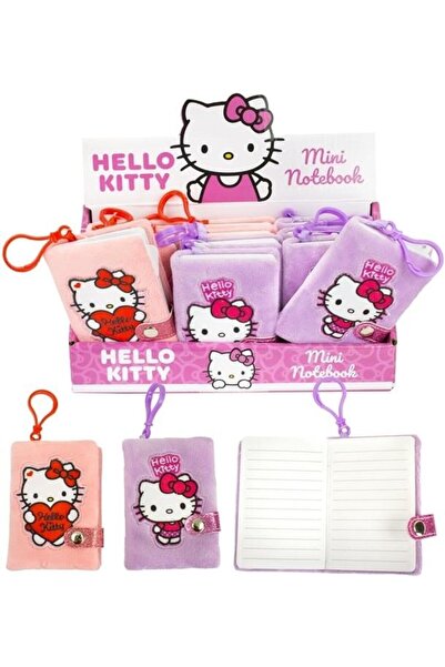 DinoToys Hello Kitty plush notebook, 7x10 cm, with clips, mo
