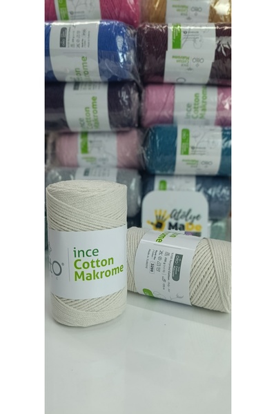 Atölye MaDe otto İnce Cotton Makrome No3288 %100 Geri Dönüşümlü Pamuk 200gr(+...
