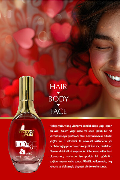 Softto Plus Love Oil Saç ve Cilt Bakım Yağı 120 ML
