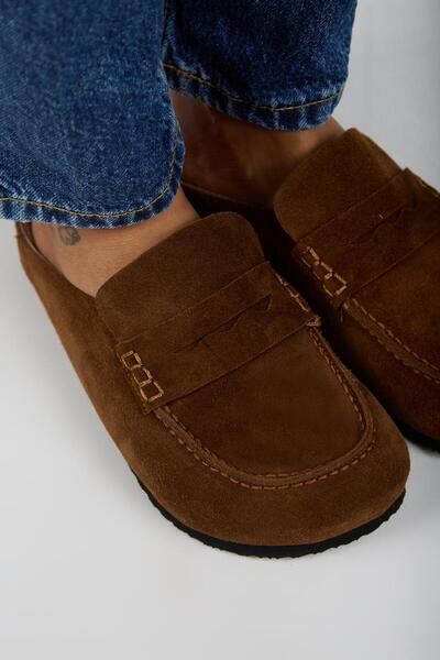 Manijero Ziva 2 Women's Genuine Leather Loafer Sabo Tan Slippers