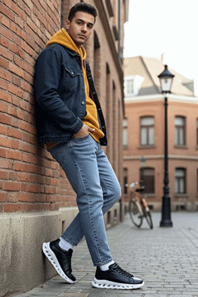 Zerenyus ZRC2533 Преміум Спеціальна Підошва Чоловічі Чорні Кросівки