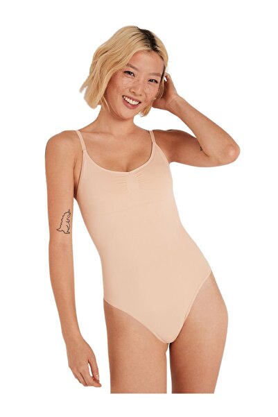 Victoria's Secret Seamless Body, Victoria's Secret, Seamless Shape Bodysuit, Beige, M INTL