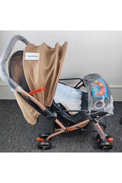 MACVI ® 2-in-1 Stroller, Adjustable Backrest, Reversible, Steel Frame, Large Wheels, Detachable Tray.