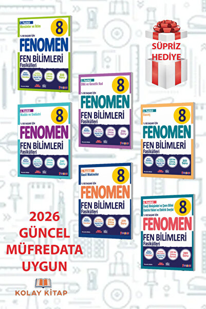 Fenomen Yayıncılık 8. Sınıf Fenomen Fen Bilimleri Fasikül Seti 6 Fasikül 2026