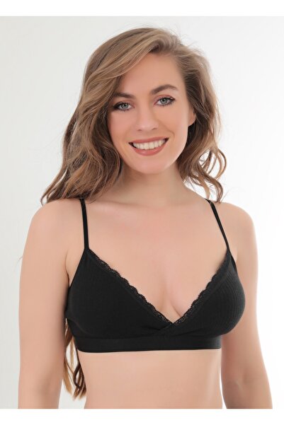 HANUW Lace Halter Bustier - Cotton and with Removable Padding