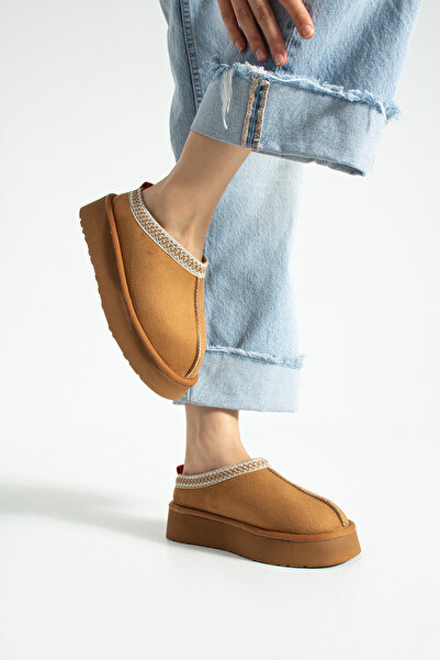 NUVE SHOES Kadın İçi Kürklü Ultra Mini Kışlık Taban Bot