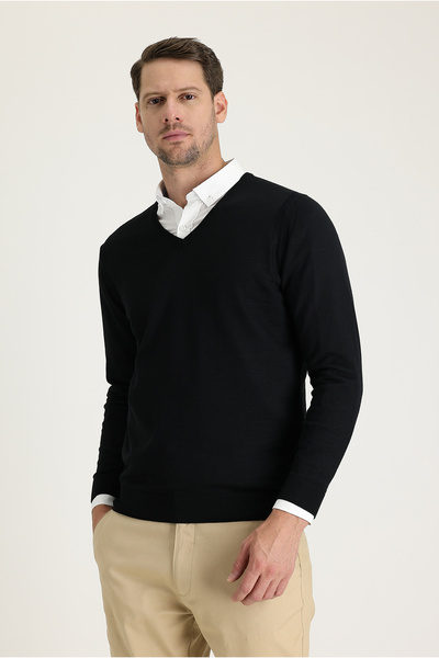Kiğılı V-Neck Regular Fit Knitwear Sweater