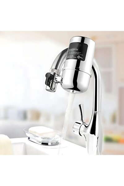 MACVI ® faucet water filter, 50,000L, 7-stage, reusable cartridge, silver.