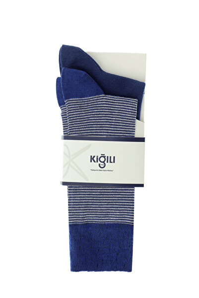 Kiğılı Комплект от 2 чифта памучни чорапи на райета