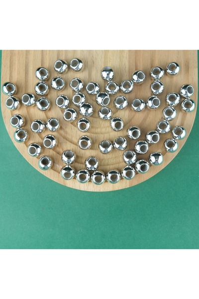 Prestij Boncuk Ασημί Χρώμα Πλαστικές Πέρλες Τσάντα και Χάντρες Κατασκευής Κοσ...