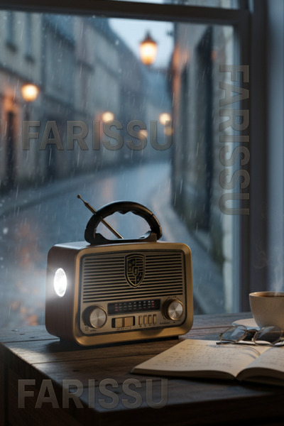 farissu Retro Radyo: Nostaljik Eskitme, Güneş Enerjili, Bluetooth ve Fener Öz...
