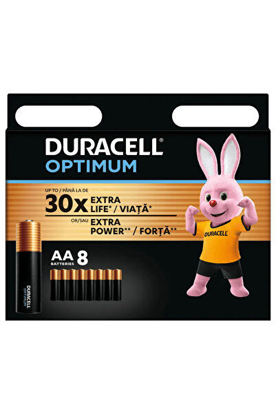 Duracell Set 8 baterii AA Optimum