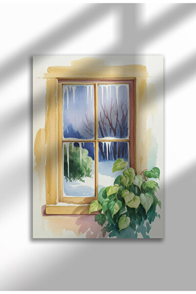 21mxm Poster pânză pentru fereastră fără ramă - Imprimeu digital în stil acua...