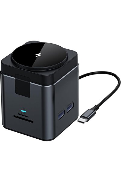 Glassology شاحن لاسلكي 8 في 1 ومحور متعدد الوظائف - سريع ومتعدد الاستخدامات