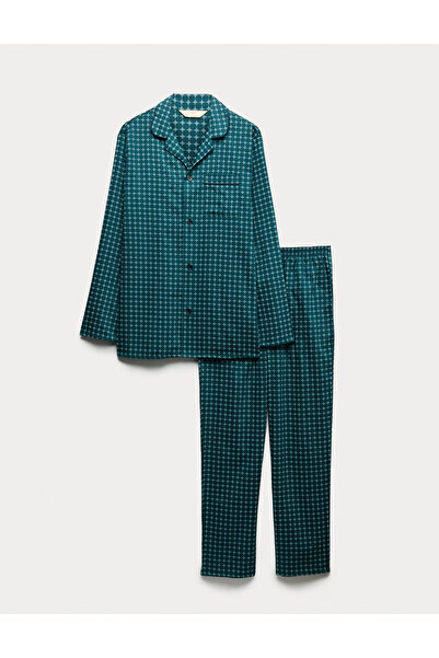 Marks & Spencer Pamuklu Desenli Pijama Takımı