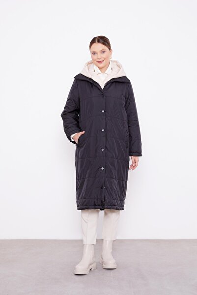 Levidor Black-Beige Double Color Inflatable Coat