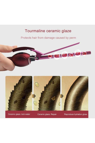 WAER Professional PTC Ceramic Hair Curler 9mm – Fast Heating 30s, Temperature Control 50–230°C