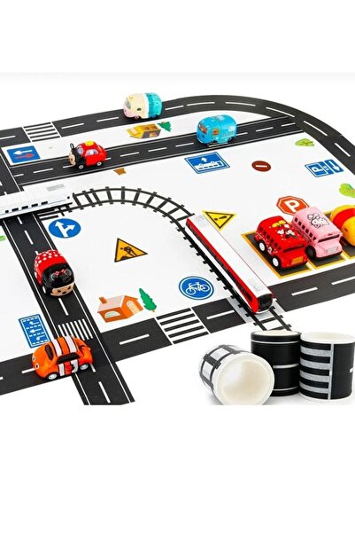 Tatlı Sebep Otobant Eğitici Ve Eğlenceli Yol Yapım Bandı - Çocuk Trafik Bantı