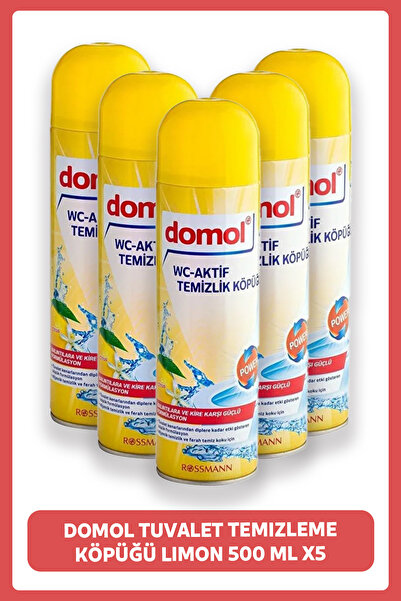 DOMOL Tuvalet Temizleme Köpüğü 500 ML X5 Adet