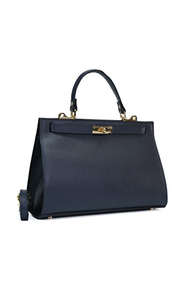 Posete Fagaras Poseta Piele Theodora - Bleumarin, Geanta Casual din Piele Nat...