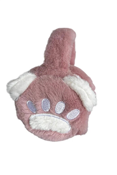 MODA Plush Headphones with Paw Print Design